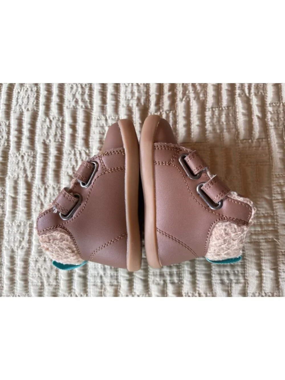 4.5 Child Ten Little First Walker Furry High Top Chestnut Brown